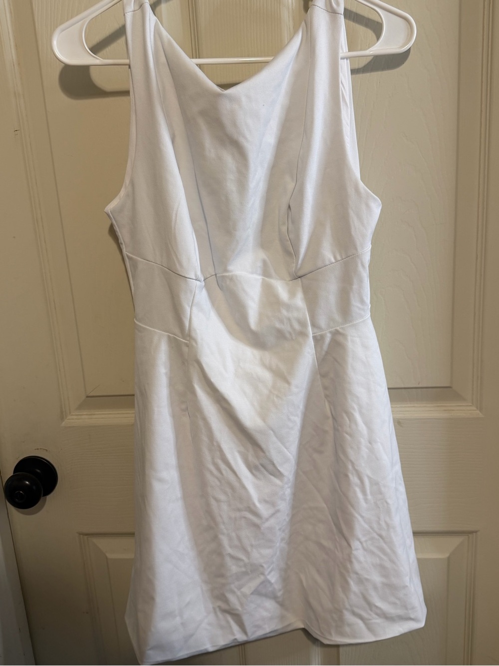 Women's Sleeveless Mini Dress Ruched Waist A Line Short Dresses (no shorts)